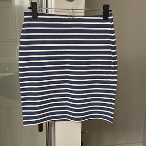 Loft nautical stripe pencil skirt mini